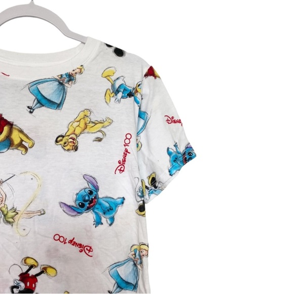Disney Mickey and Friends Disney100 Short Sleeve Tee Animation Pooh Stitch Sz L - Picture 6 of 11